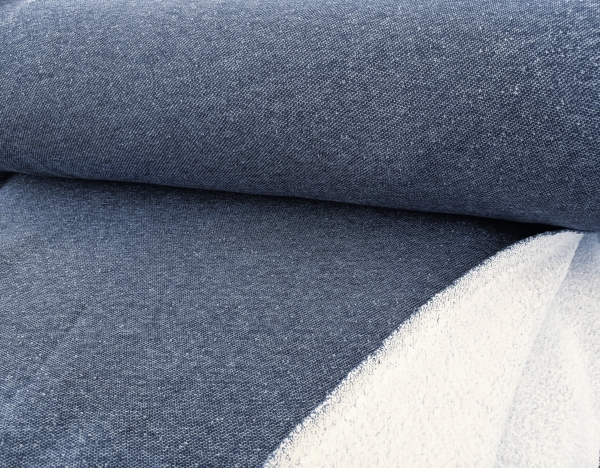 0,5m Sweat in Marine mit Baumwoll Lammfleece