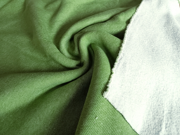 0,5m Sweat in Lime mit Baumwoll Lammfleece