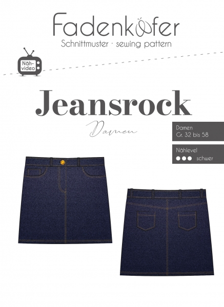 Schnittmuster Fadenkäfer Jeansrock Damen