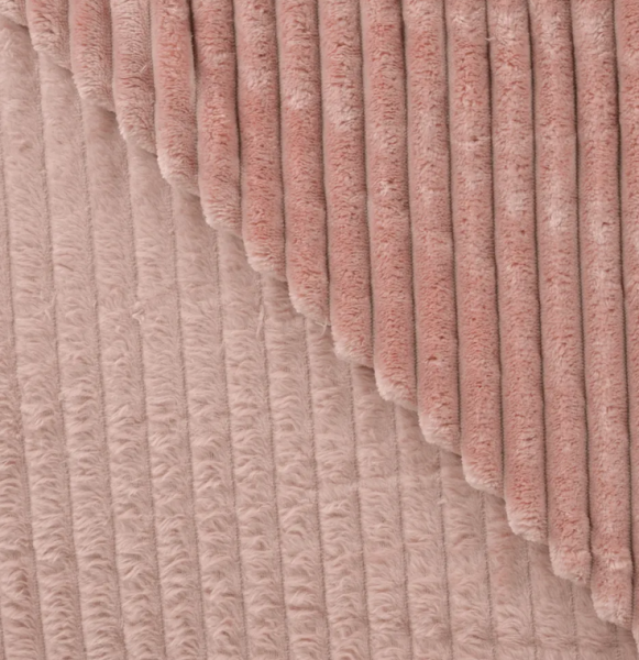 0,5m Kuschelfleece Rippstruktur Nude