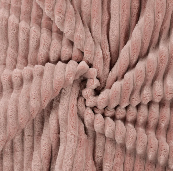 0,5m Kuschelfleece Rippstruktur Nude