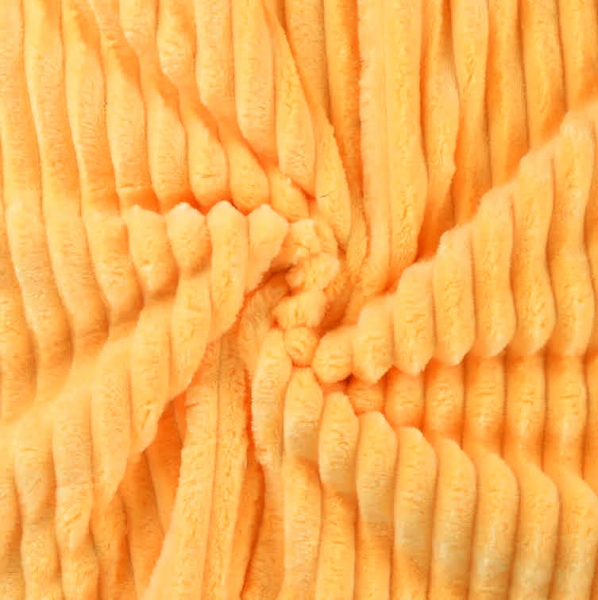 0,5m Kuschelfleece Rippstruktur Senf