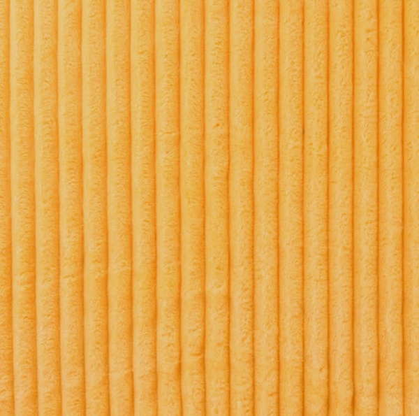 0,5m Kuschelfleece Rippstruktur Senf