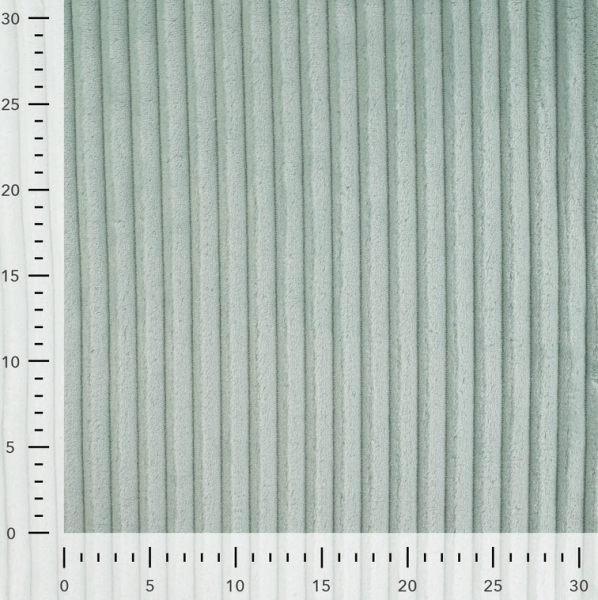 0,5m Kuschelfleece Rippstruktur Pastell Mint