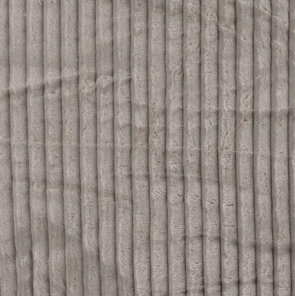 0,5m Kuschelfleece Rippstruktur Taupe