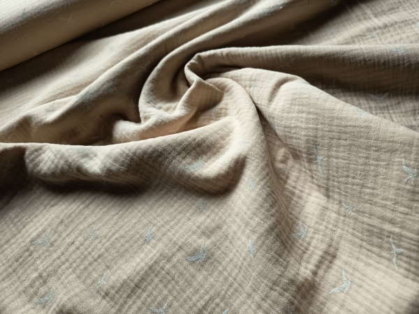 0,5m Musselin Möwen Sand