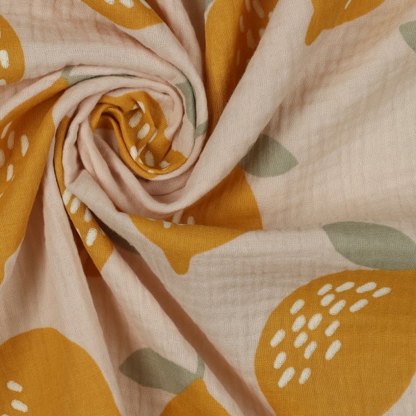 0,5m Musselin Zitronen Sand