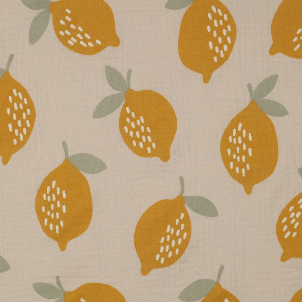 0,5m Musselin Zitronen Sand